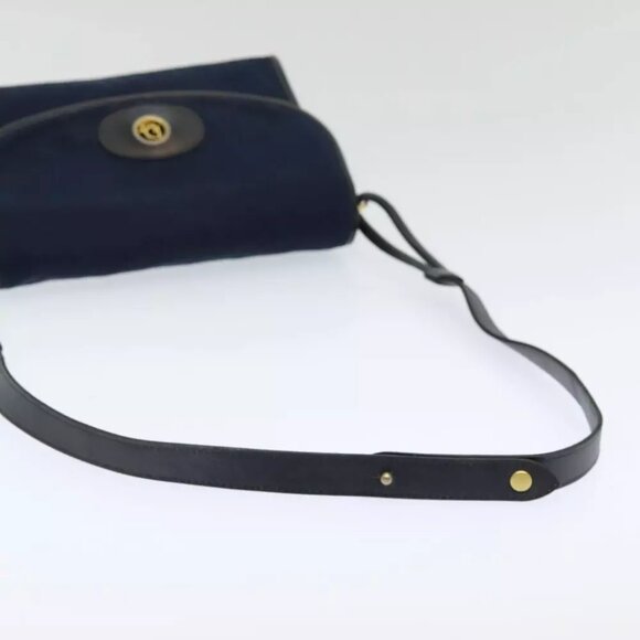 Christian Dior Trotter Canvas Shoulder Bag Navy Auth 77938 - Picture 13 of 16